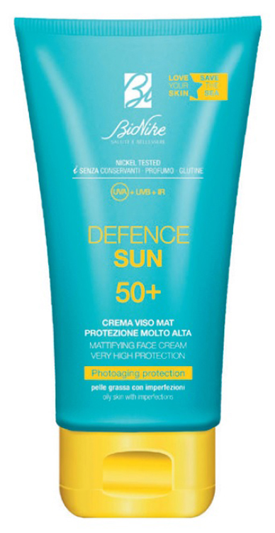 DEFENCE SUN CREMA VISO MAT SPF50+ PROTEZIONE MOLTO ALTA 50 ML - Parafarmacia Mostacciano