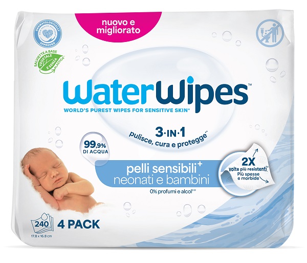 WATERWIPES BIO 4 X 60 PEZZI - Parafarmacia Mostacciano