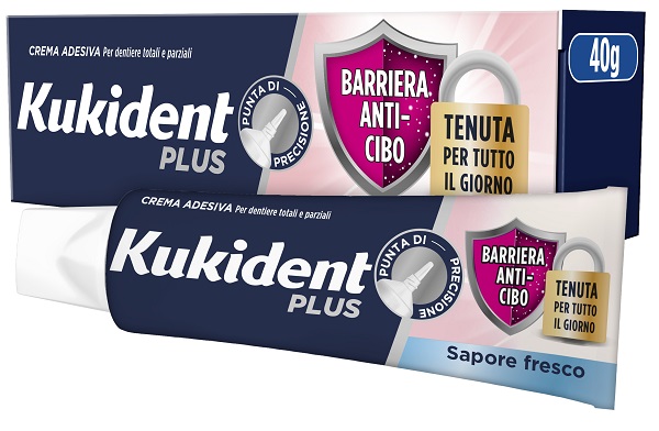 KUKIDENT PLUS DOPPIA PROTEZIONE CREMA ADESIVA DENTIERE 40 G - Parafarmacia Mostacciano