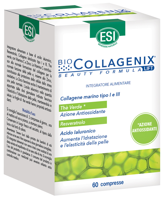 ESI BIOCOLLAGENIX ANTIOSSIDANTE 60 COMPRESSE - Parafarmacia Mostacciano