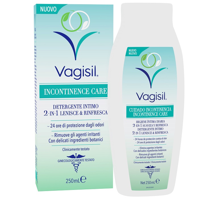 VAGISIL INCONTINENCE CARE DETERGENTE INTIMO 2IN1 LENISCE & RINFRESCA 250 ML - Parafarmacia Mostacciano