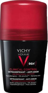 VICHY HOMME DEODORANTE CLINICAL CONTROL 96H ROLL 50 ML - Parafarmacia Mostacciano