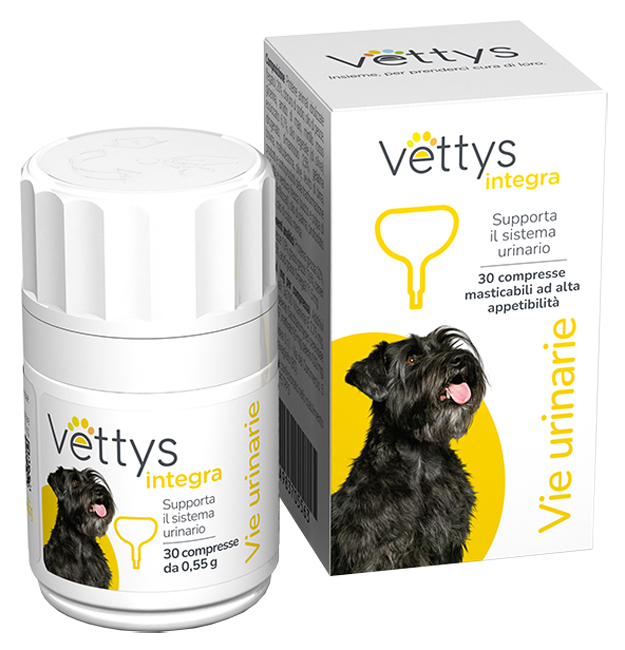 VETTYS INTEGRA VIE URINARIE CANE 30 COMPRESSE MASTICABILI - Parafarmacia Mostacciano