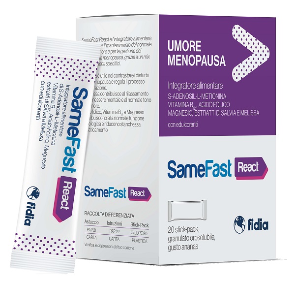 SAMEFAST REACT 20 STICK PACK - Parafarmacia Mostacciano