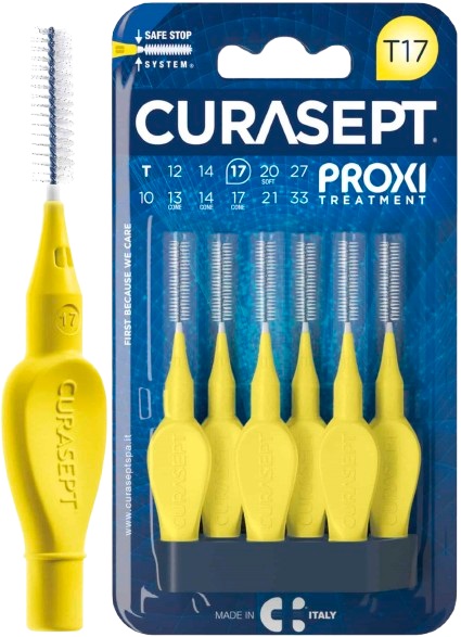 CURASEPT PROXI T17 GIALLO/YELLOW 6 PEZZI - Parafarmacia Mostacciano