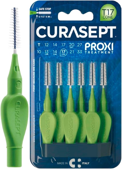 CURASEPT PROXI T17 CONE VERDE/GREEN 6 PEZZI - Parafarmacia Mostacciano