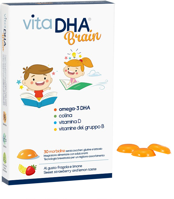 VITADHA BRAIN 30 MORBIDINE AL GUSTO FRAGOLA E LIMONE - Parafarmacia Mostacciano