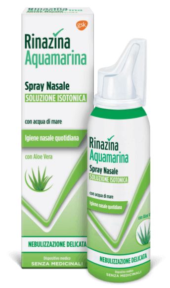 RINAZINA AQUAMARINA FAMILY SPRAY NASALE ISOTONICO DELICATO 100 ML - Parafarmacia Mostacciano