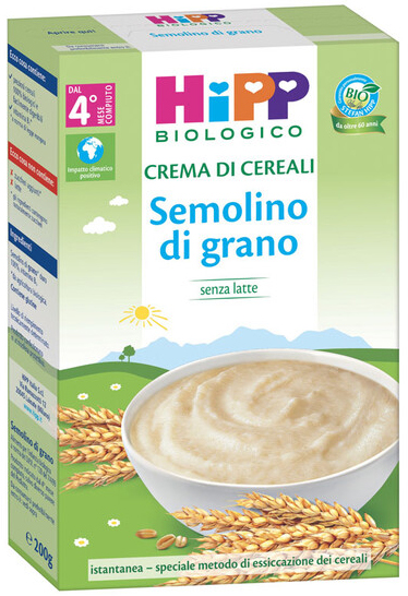 HIPP BIO CREMA CEREALI SEMOLINO DI GRANO 200 G - Parafarmacia Mostacciano