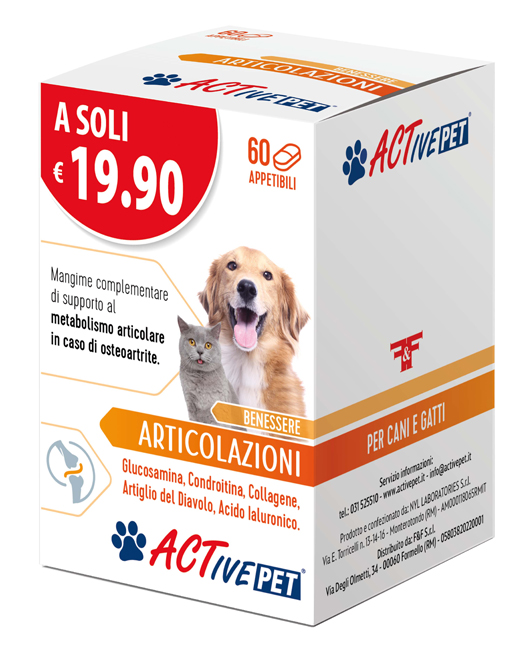 ACTIVE PET ARTICOLAZIONI 60 COMPRESSE - Parafarmacia Mostacciano