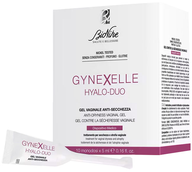 GYNEXELLE HYALO-DUO GEL VAGINALE ANTI-SECCHEZZA 10 PEZZI DA 15 ML - Parafarmacia Mostacciano