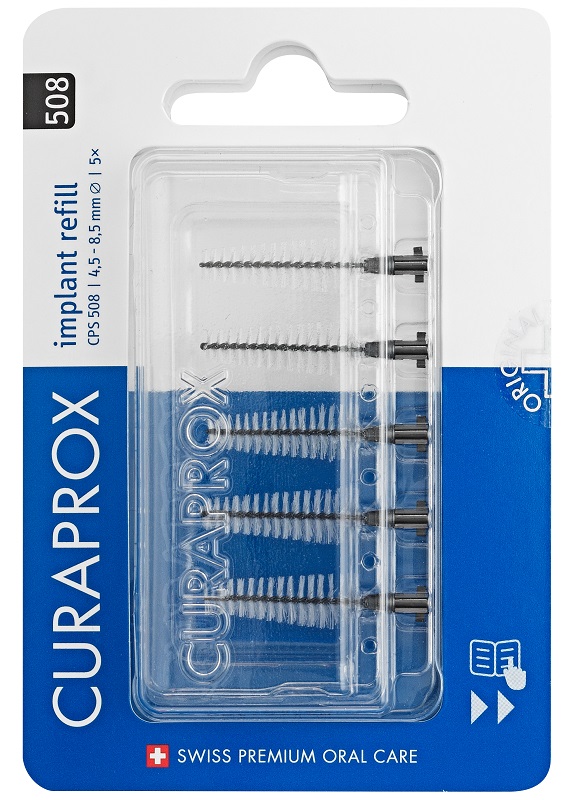 CURAPROX CPS 505 IMPLANT REFILL 5 SCOVOLINI BLACK - Parafarmacia Mostacciano