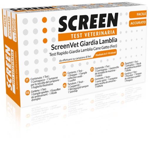 SCREENVET TEST RAPIDO GIARDIA LAMBLIA FECI CANE E GATTO - Parafarmacia Mostacciano