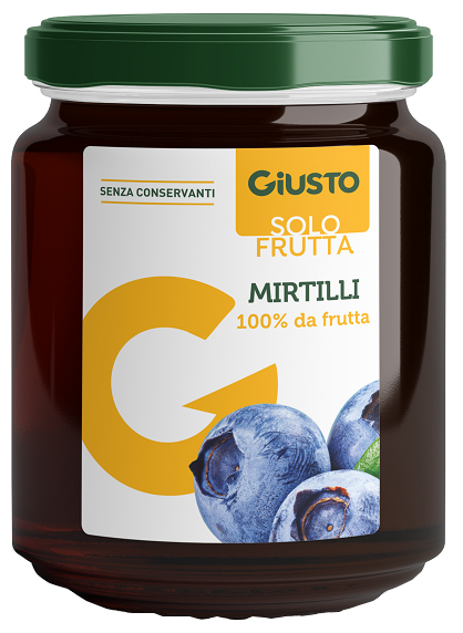 GIUSTO SOLO FRUTTA MARMELLATA MIRTILLI 284 G - Parafarmacia Mostacciano