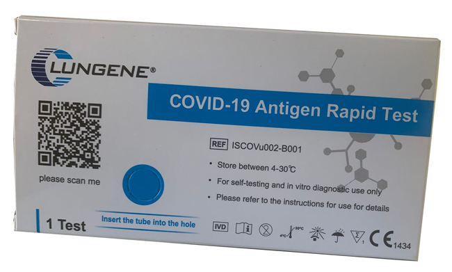 TEST ANTIGENICO RAPIDO COVID-19 CLUNGENE AUTODIAGNOSTICO DETERMINAZIONE QUALITATIVA ANTGENI SARS-COV-2 IN TAMPONI NASALI MEDIANTE IMMUNOCROMATOGRAFIA - Parafarmacia Mostacciano