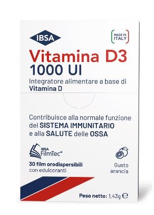 VITAMINA D3 IBSA 1000UI 30 FILM ORODISPERSIBILI - Parafarmacia Mostacciano