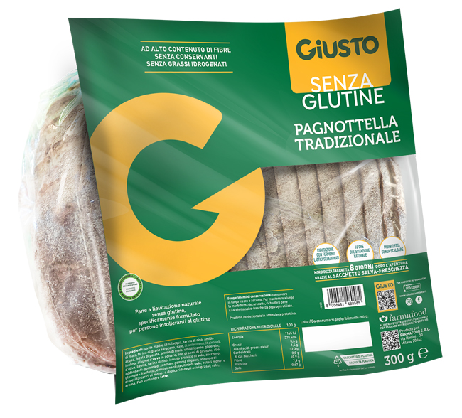 GIUSTO SENZA GLUTINE PAGNOTTELLA 300 G - Parafarmacia Mostacciano