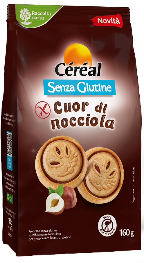 CEREAL SENZA GLUTINE CUOR DI NOCCIOLA 160 G - Parafarmacia Mostacciano