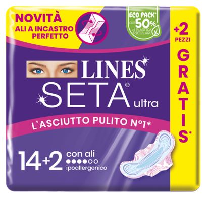 LINES SETA ULTRA ASSORBENTI ALI CP 14+2 PEZZI - Parafarmacia Mostacciano