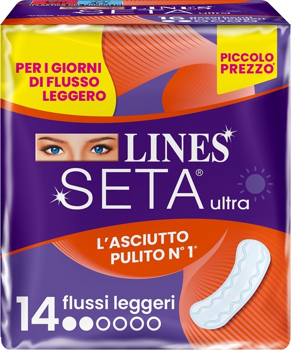 LINES SETA ULTRA ASSORBENTI LEGGERO DWCT 14 PEZZI - Parafarmacia Mostacciano