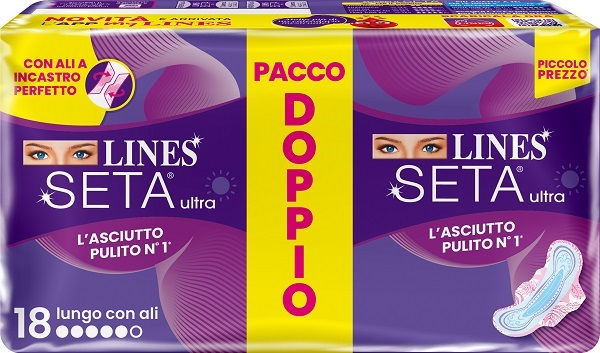LINES SETA ULTRA ASSORBENTI LUNGO VP DWCT 18 PEZZI - Parafarmacia Mostacciano