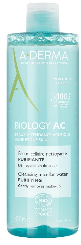 ADERMA BIOLOGY AC ACQUA MICELLARE DETERGENTE PURIFICANTE 400 ML - Parafarmacia Mostacciano
