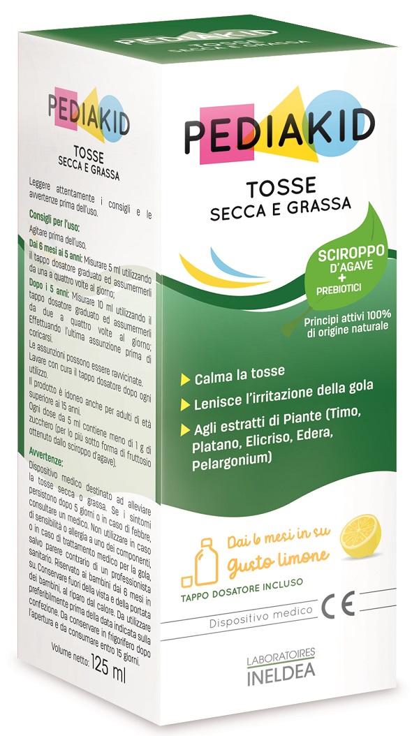 PEDIAKID TOSSE SECCA E GRASSA SCIROPPO 125 ML - Parafarmacia Mostacciano
