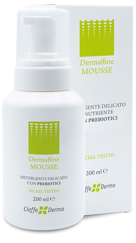 DERMAFFINE MOUSSE DETERGENTE DELICATO E NUTRIENTE CON PREBIOTICI 200 ML - Parafarmacia Mostacciano