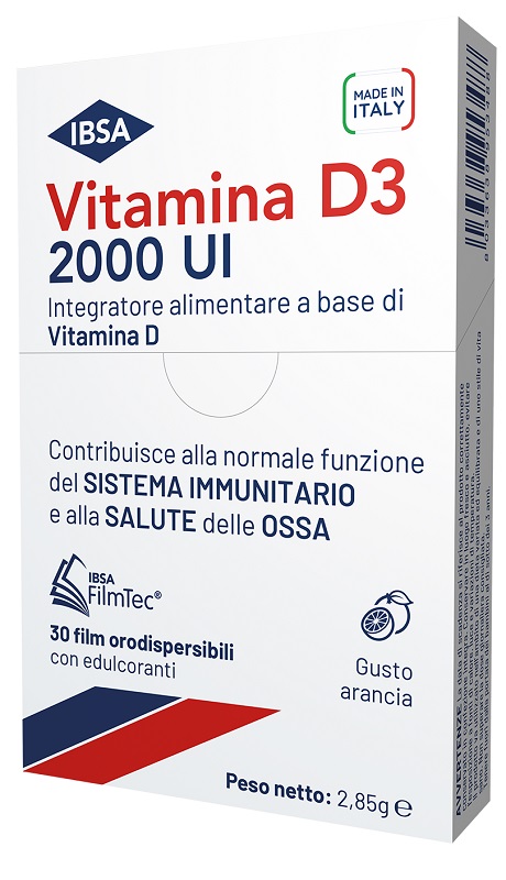 VITAMINA D3 IBSA 2000 UI 30 FILM ORODISPERSIBILI - Parafarmacia Mostacciano