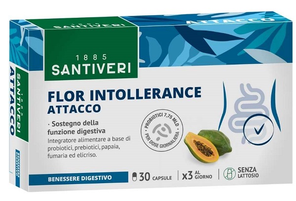 FLOR INTOLLERANCE ATTACCO 30 CAPSULE - Parafarmacia Mostacciano