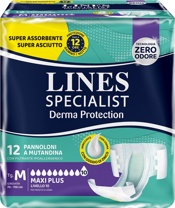 PANNOLONE MUTANDINA LINES SPECIALIST DERM AP M 12 PEZZI - Parafarmacia Mostacciano