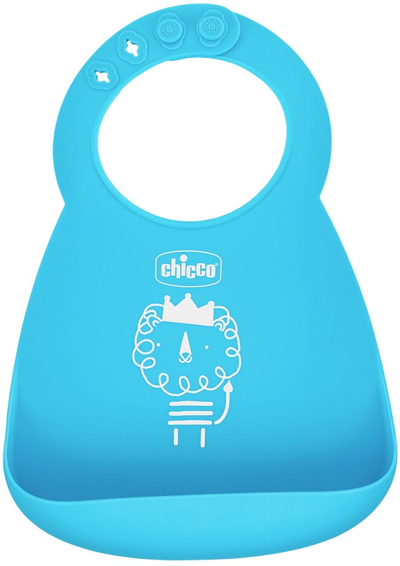 CHICCO BAVAGLIA SILICONE AZZURRO - Parafarmacia Mostacciano