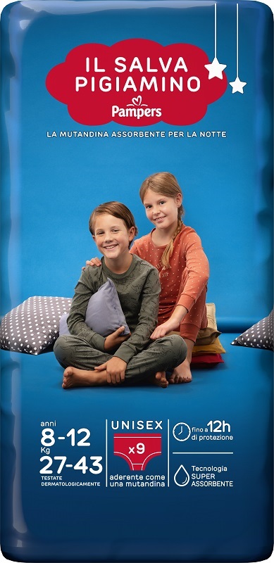 PANNOLINO PAMPERS BABYCARE SALVAPIGIAMINO L/XL 9 PEZZI - Parafarmacia Mostacciano