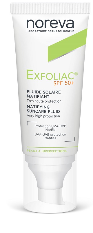 EXFOLIAC FLUIDE SOLAIRE MATIFIANT SPF50+ 40 ML - Parafarmacia Mostacciano