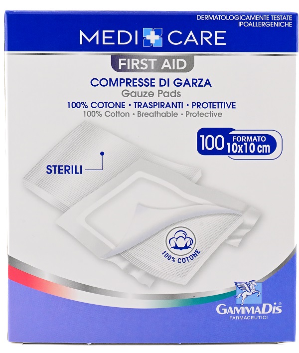 GARZA MEDICARE COTONE 10X10 CM 100 PEZZI - Parafarmacia Mostacciano