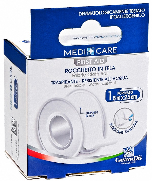 CEROTTO IN ROCCHETTO MEDICARE  TELA BIANCO PLUS 500X2,5 CM - Parafarmacia Mostacciano