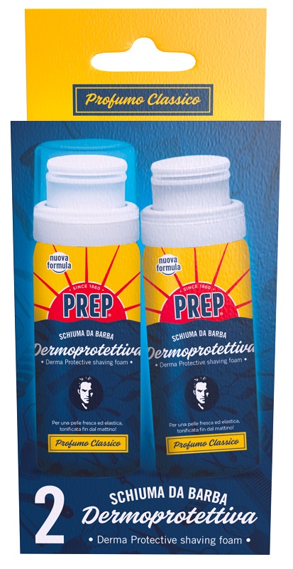 PREP SCHIUMA BARBA CLASSICA 2 PEZZI DA 50 ML - Parafarmacia Mostacciano