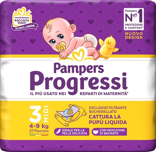 PAMPERS PROGRESSI MIDI 27 PEZZI - Parafarmacia Mostacciano