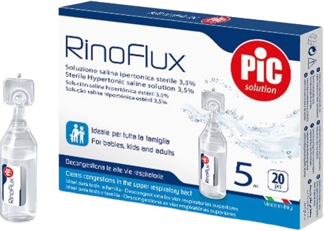 RINOFLUX SOLUZIONE IPERTONICA NASALE PIC 20 FIALE 5 ML - Parafarmacia Mostacciano