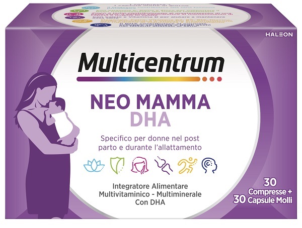 MULTICENTRUM NEO MAMMA DHA 30 COMPRESSE + 30 CAPSULE MOLLI - Parafarmacia Mostacciano