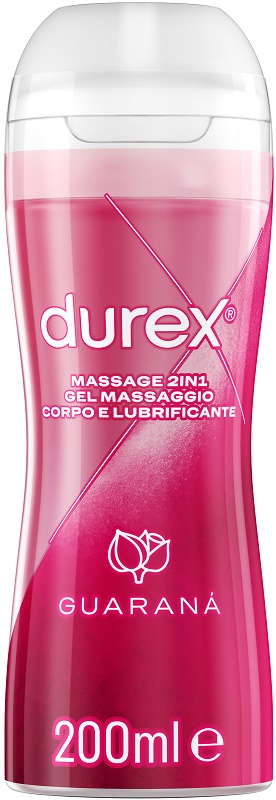 DUREX MASSAGE 2 IN 1 GEL MASSAGGIO CORPO E LUBRIFICANTE GUARANA' 200 ML - Parafarmacia Mostacciano