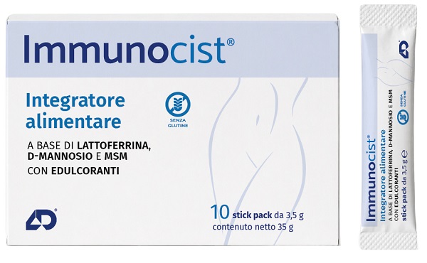 IMMUNOCIST 10 STICK PACK DA 3,5 G CON EDULCORANTI SENZA GLUTINE - Parafarmacia Mostacciano