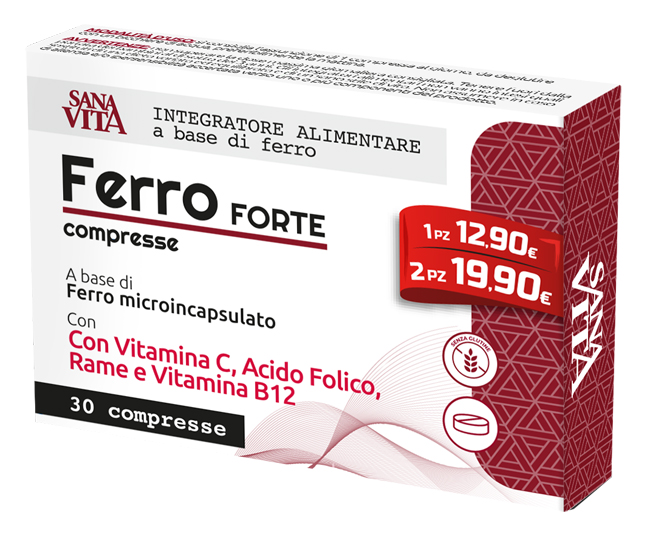 SANAVITA FERRO FORTE 30 COMPRESSE - Parafarmacia Mostacciano
