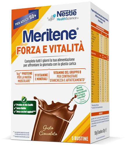 MERITENE FORZA E VITALITA' CIOCCOLATO 5 BUSTINE DA 30 G - Parafarmacia Mostacciano