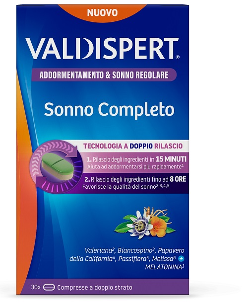 VALDISPERT SONNO COMPLETO 30 COMPRESSE A DOPPIO STRATO - Parafarmacia Mostacciano