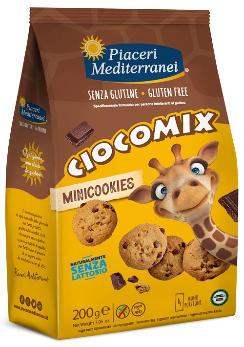 PIACERI MEDITERRANEI CIOCOMIX MINI COOKIES 4 MONOPORZIONI DA 50 G - Parafarmacia Mostacciano