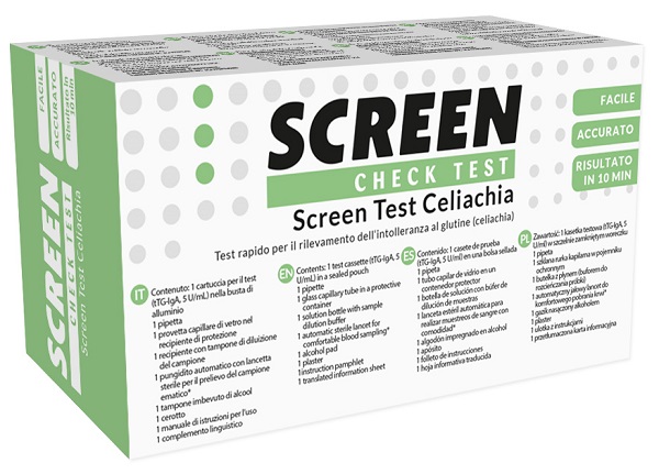 SCREEN TEST RAPIDO SCREEN TEST CELIACHIA PER RILEVAZIONE INTOLLERANZA GLUTINE 1 PEZZO - Parafarmacia Mostacciano