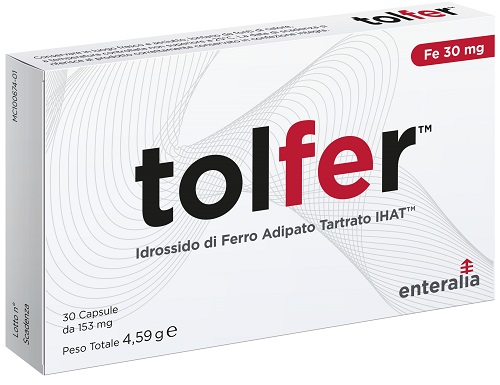 TOLFER IHAT IDROSSIDO FERRO ADIPATO TARTRATO NANO 30 CAPSULE - Parafarmacia Mostacciano
