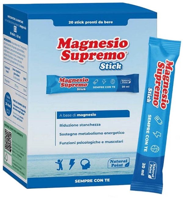 MAGNESIO SUPREMO 20 STICK DA 20 ML - Parafarmacia Mostacciano