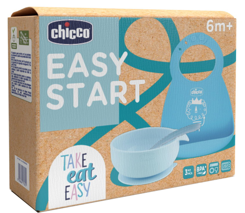 CH SET PAPPA SILICONE 6M+ AZZURRO - Parafarmacia Mostacciano